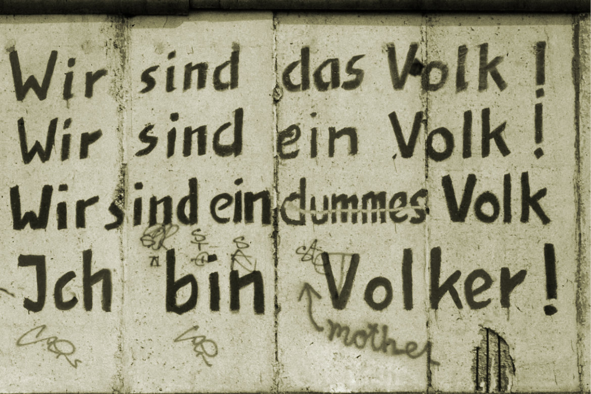Berliner Mauer, 1990 / Quelle: Wikimedia / Urbán Tamás